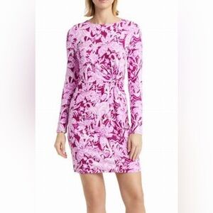 Lilly Pulitzer Lynn Mulberry and White Floral Dress